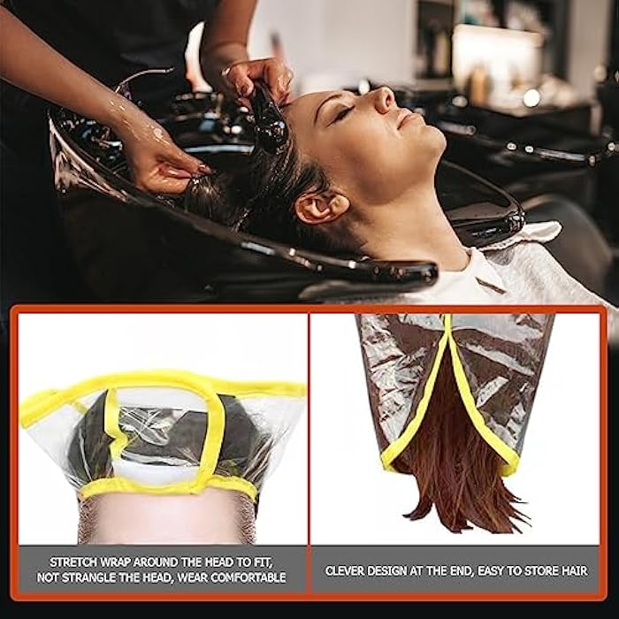 FERCAISH Hair Funnel for Upright Shampooing, Foldable Funnel Rinse Shampoo Washing Tool for Home Salon Hair Shampoo Washing Rinse Cape Accessory (Yellow) - Image 4