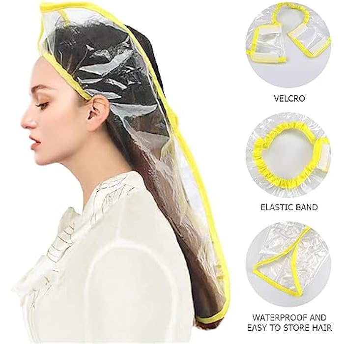 FERCAISH Hair Funnel for Upright Shampooing, Foldable Funnel Rinse Shampoo Washing Tool for Home Salon Hair Shampoo Washing Rinse Cape Accessory (Yellow) - Image 5