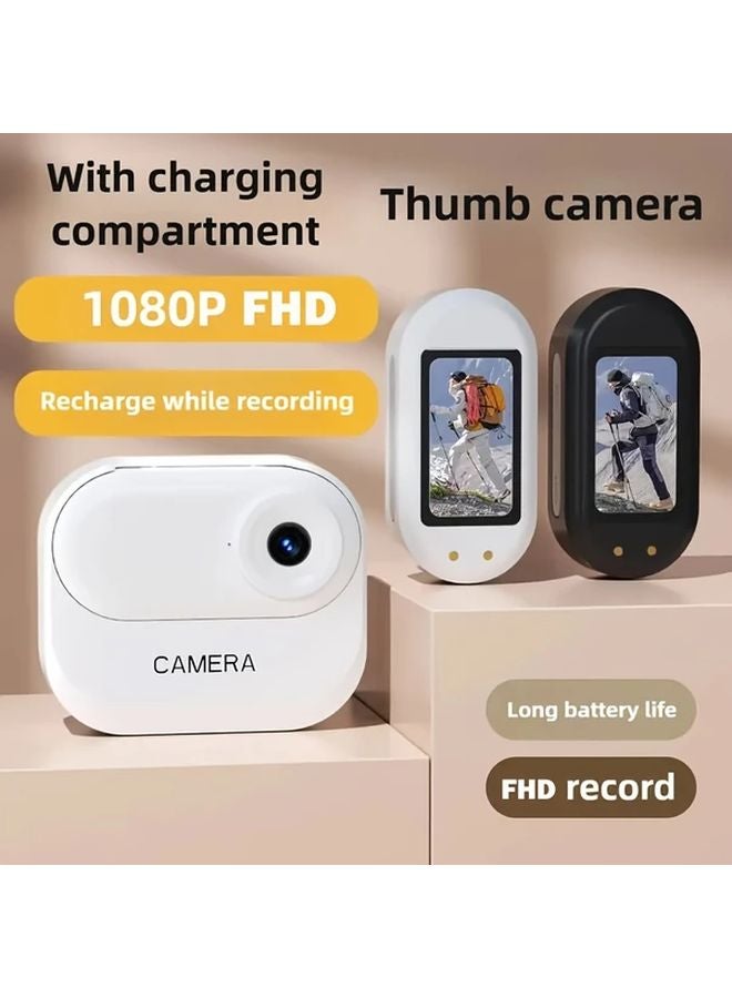 Black Wearable Camera 1080P FHD 32GB Card Magnetic Anti Shake USB Charging Portable Vlogging - Image 2