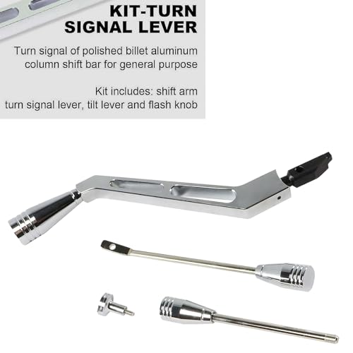 BST BSSP Polished Billet Aluminum Column Shifter Lever,Turn Signal, Lever Hazard Boots & Tilt Kit for 1967-1994 GM Columns Chevrolet Buick Oldsmobile Pontiac Cadillac - Image 3