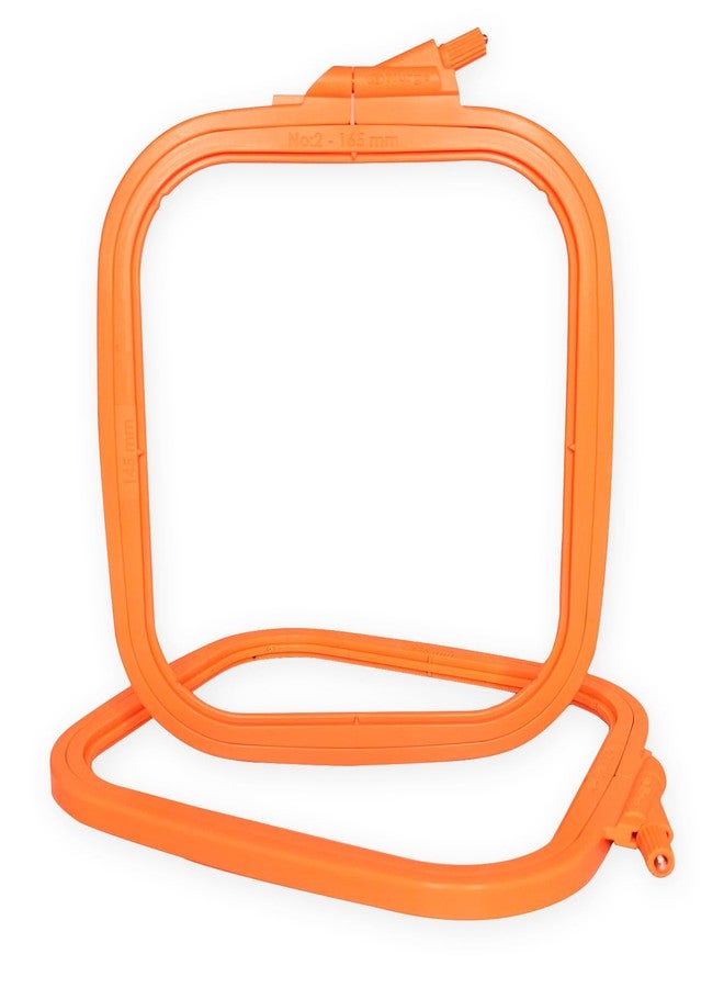 Nurge Orange Small (No:2) Plastic Square Embroidery Hoop, Cross Stitch Hoops, Punch Needle Hoop , DIY Craft Sewing,ABS Plastic Embroidery Hoops - Image 1