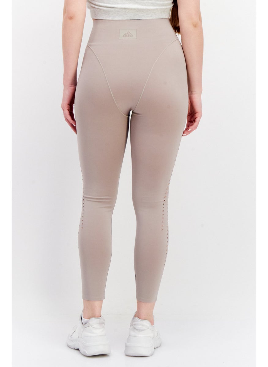 Adidas Women Sportswear Fit Training Tights, Tan  - Image 4