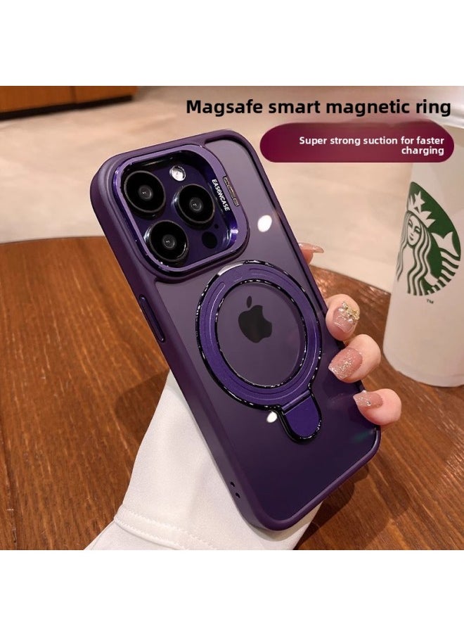 Generic - For Iphone 16E Mobile Phone Case U1 Dual Magnetic Bracket For Iphone15PRO Protective Cover Metal 13 Advanced Sense Factory-Color:Black-Applicable Model:For Iphone 12ProMAX - Image 1