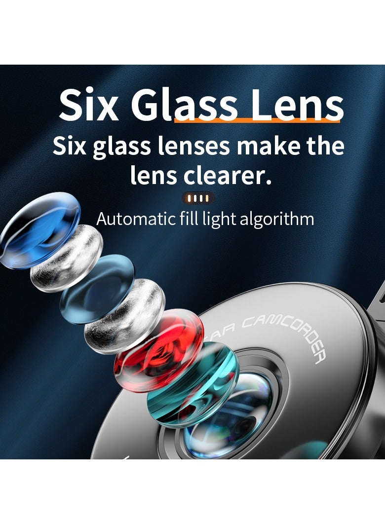 AROAQ Car Dash Cam, 1440p Dash Camera Dual Lens, Multifunctional Car Camera With DVR Recorder G-sensor Loop Recording, Durable Dashboard Camera With Parking Monitor, ( 64GB Dual cameras) - Image 2