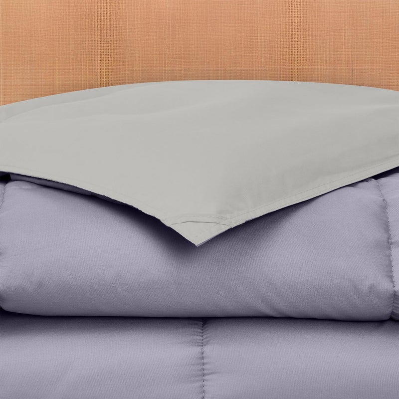 Modern Threads Down Alternative Reversible Comforter Purple/Silver King - Image 4