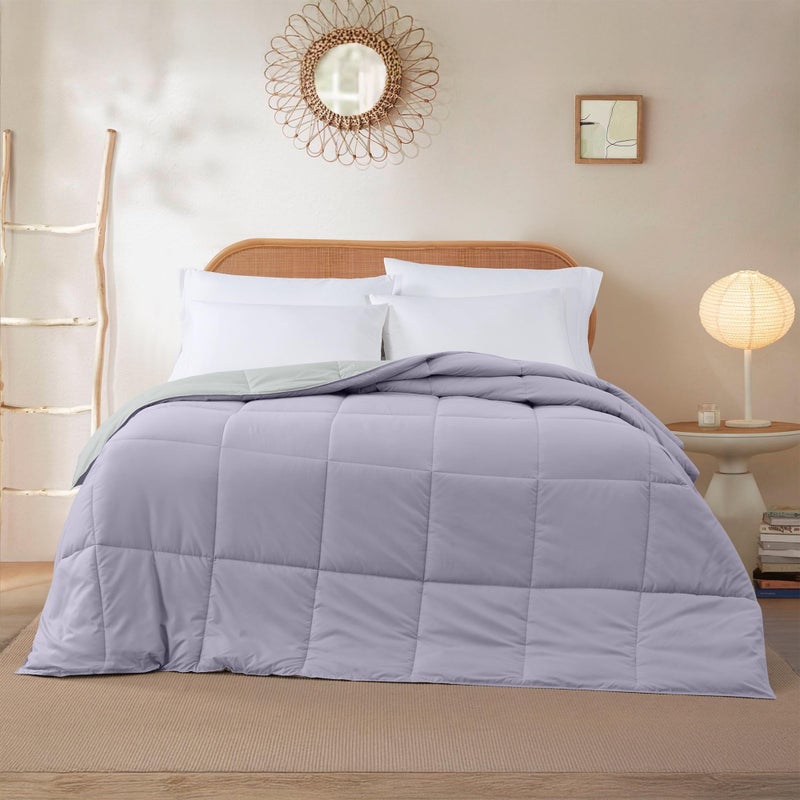 Modern Threads Down Alternative Reversible Comforter Purple/Silver King - Image 2
