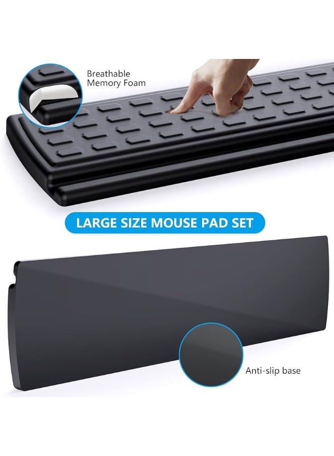 Keyboard Wrist Rest medical Pad for Easy Typing Pain Relief Keyboard Wrist Rest Memory Foam Wrist Rest for Office/Gaming/Computer/Laptop/Mouse Wrist Rest Pad Support Gaming (Black),  - Image 3