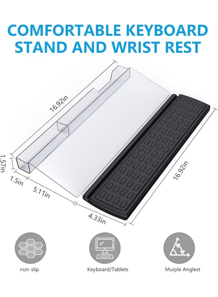 Keyboard Wrist Rest medical Pad for Easy Typing Pain Relief Keyboard Wrist Rest Memory Foam Wrist Rest for Office/Gaming/Computer/Laptop/Mouse Wrist Rest Pad Support Gaming (Black),  - Image 2