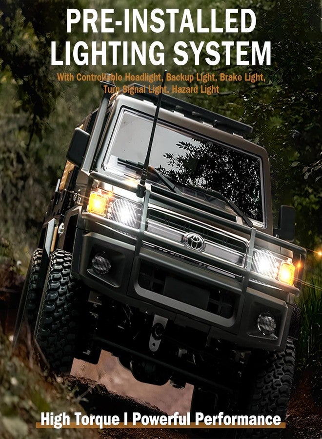 ARRIS 1/12 سيارة تسلق عن بعد، MN82S سيارة تسلق صخرية عن بعد 4x4 تويوتا LC79، شاحنة عن بعد 2.4GHz للتحكم في السيارة على الطرق الوعرة مع أضواء LED للبالغين، هدايا مركبة لعب من الدرجة الهواية RTF - Image 2