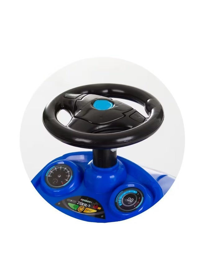STORE 7 Ride-on and push car toy for children – steering wheel with horn and music – comfortable backrest, storage under the seat, fixed wheels for indoor and outdoor use – develops motor skills in children aged 2 years and above. 56 x 27 x 35 cm - Image 3