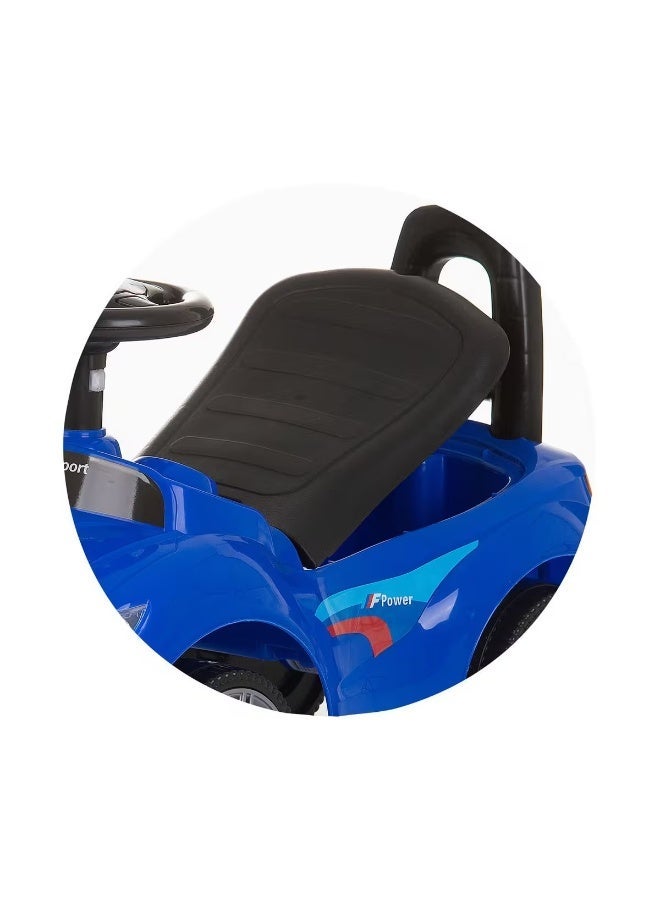 STORE 7 Ride-on and push car toy for children – steering wheel with horn and music – comfortable backrest, storage under the seat, fixed wheels for indoor and outdoor use – develops motor skills in children aged 2 years and above. 56 x 27 x 35 cm - Image 5