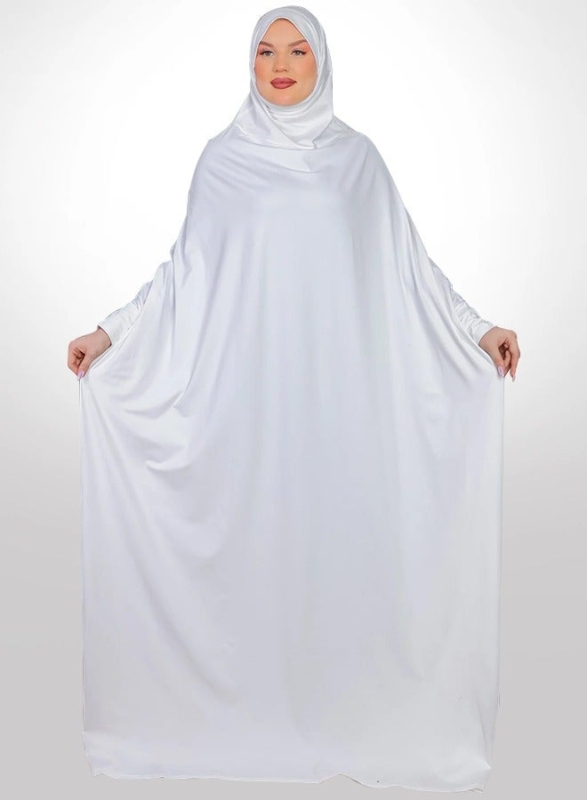 زمرد ثوب صلاة بحريني - ساده عملي مع غطاء الرأس من زمرد فاشون  - Image 1