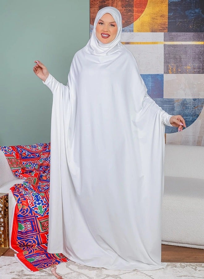 زمرد ثوب صلاة بحريني - ساده عملي مع غطاء الرأس من زمرد فاشون  - Image 4