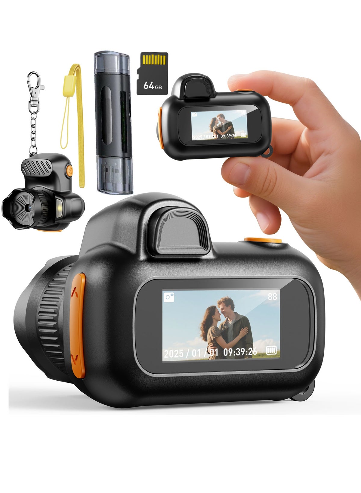 coombe Coombe Retro Camera 20 Megapixels 1080p Keychain Camera 64GB Z4EF5C7080F0458F0BE15Z