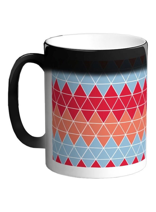 RYN Form Geometric Printed Colour Changing Coffee Mug Black 11ounce