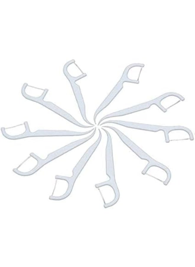 موزع أعواد خيط أسنان أوتوماتيكي مع 80 عود – أنيق، محمول، وقابل لإعادة التعبئة – أبيض - Image 1