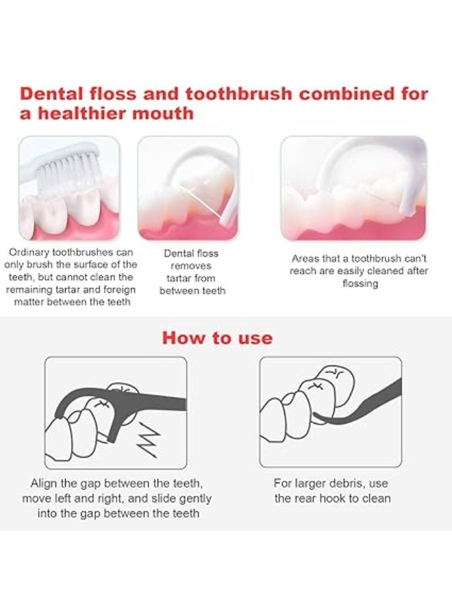 موزع أعواد خيط أسنان أوتوماتيكي مع 80 عود – أنيق، محمول، وقابل لإعادة التعبئة – أبيض - Image 5