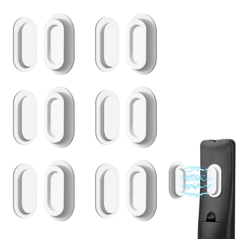 AMAZYC-US 6 Pack Magnetic Remote Control Holder â€“ Upgraded Silicone Magnetic Wall Mount for TV, Fan & Air Conditioner Remotes â€“ Self-Adhesive, No-Drill Remote Control Holder Wall Mount - Image 1