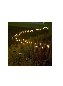 Generic 6 LED Solar Powered Firefly Lights, Solar Lights Outdoor Waterproof, Starburst Swaying Solar Firefly Lights for Path Landscape Outdoor Decor Lights (2 pcs, Warm)  - Image 4