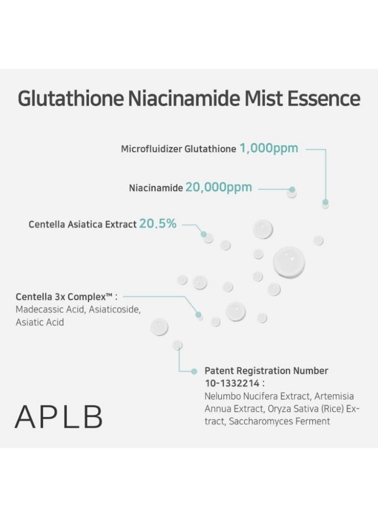 ايه بي ال بي علاج البقع الداكنة وتفاوت لون البشرة – مجموعة APLB بالجلوتاثيون والنياسيناميد: ميست، أمبول سيروم وكريم للتفتيح - Image 5