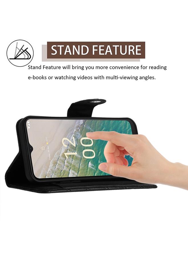 اس-توب جراب هاتف Nokia C32 من الجلد بتصميم معيني مع حبل تعليق - Image 3