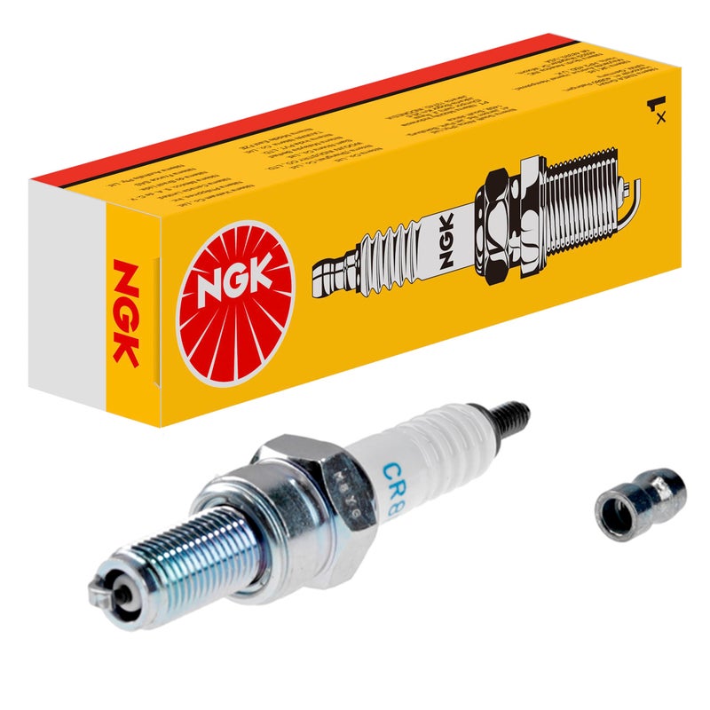 ان جي كي NGK CR8E Spark Plug - White/silver - Image 1