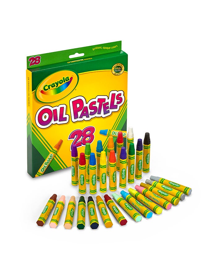 Crayola أقلام شمع 28 عدد باستيل زيتي - Image 1