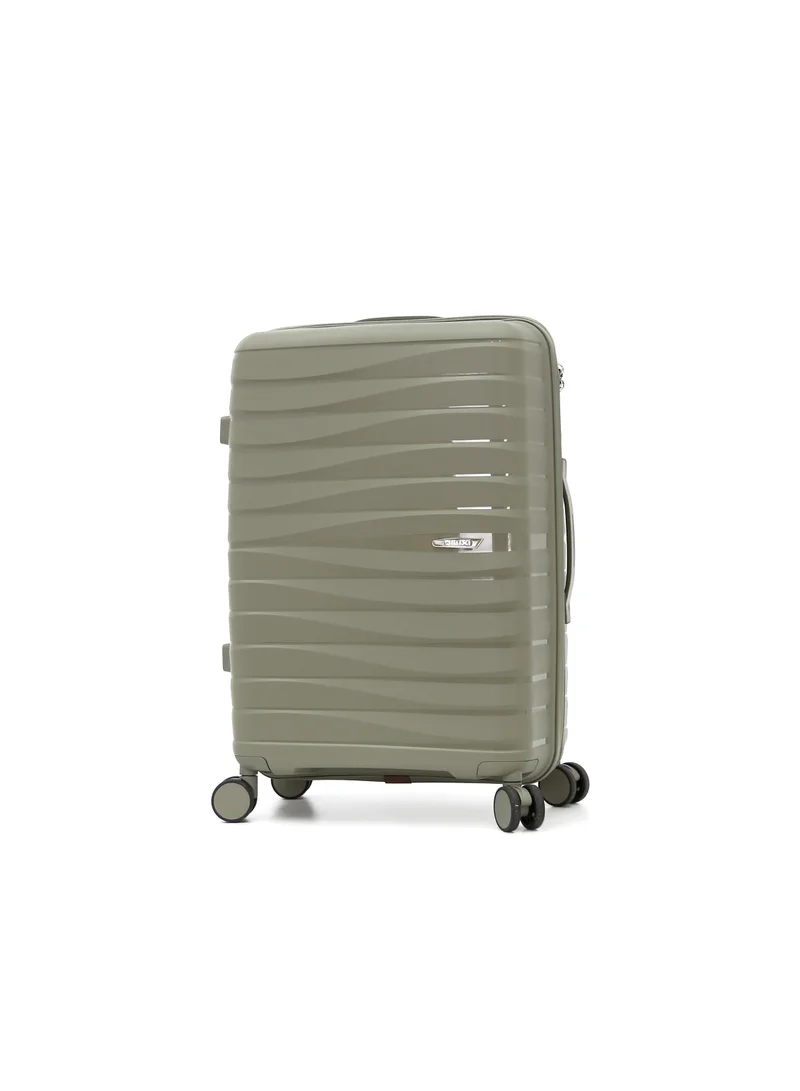 ديليكسي Unbreakable Hardshell PP Luggage Set with 8 Wheels Thick Shell Multi Layer PP 5 Piece Set,Olive (BC-12",S-20",M-24",L-28",XL-32")