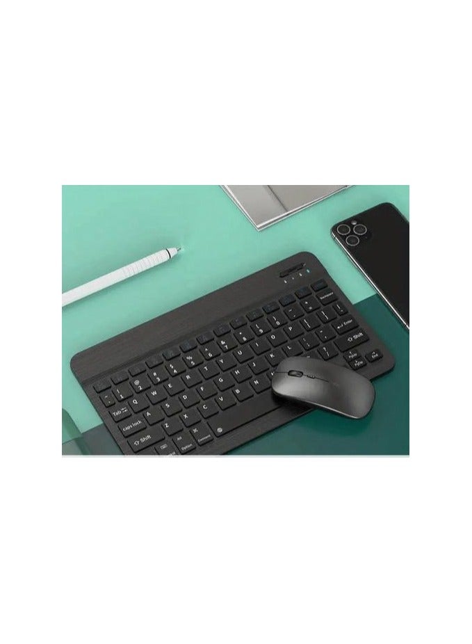 Ultra-Slim Bluetooth Keyboard Portable Mini Wireless Keyboard Rechargeable for Apple iPad iPhone Samsung Tablet Phone Smartphone iOS Android Windows (10 inch Black) - Image 4