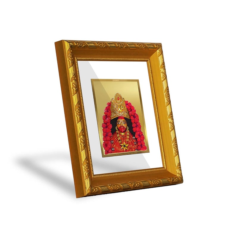 Diviniti Maa Tara Gold Plated Wall Photo Frame Table Dcor DG Frame 103 Size 1 and 24K Gold Plated Foil Religious Photo Frame Idol For Pooja Gifts Items 165 CM X 155 CM - Image 5