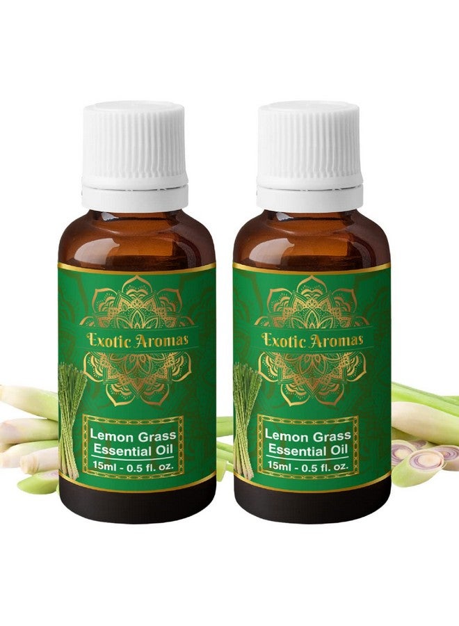 Exotic Aromas Lemon Grass Oil, Essential Oil (15Ml + 15Ml) Pack Of 2 - Image 1
