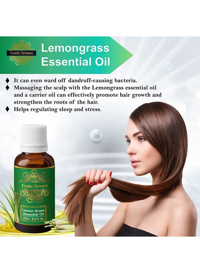 Exotic Aromas Lemon Grass Oil, Essential Oil (15Ml + 15Ml) Pack Of 2 - Image 4