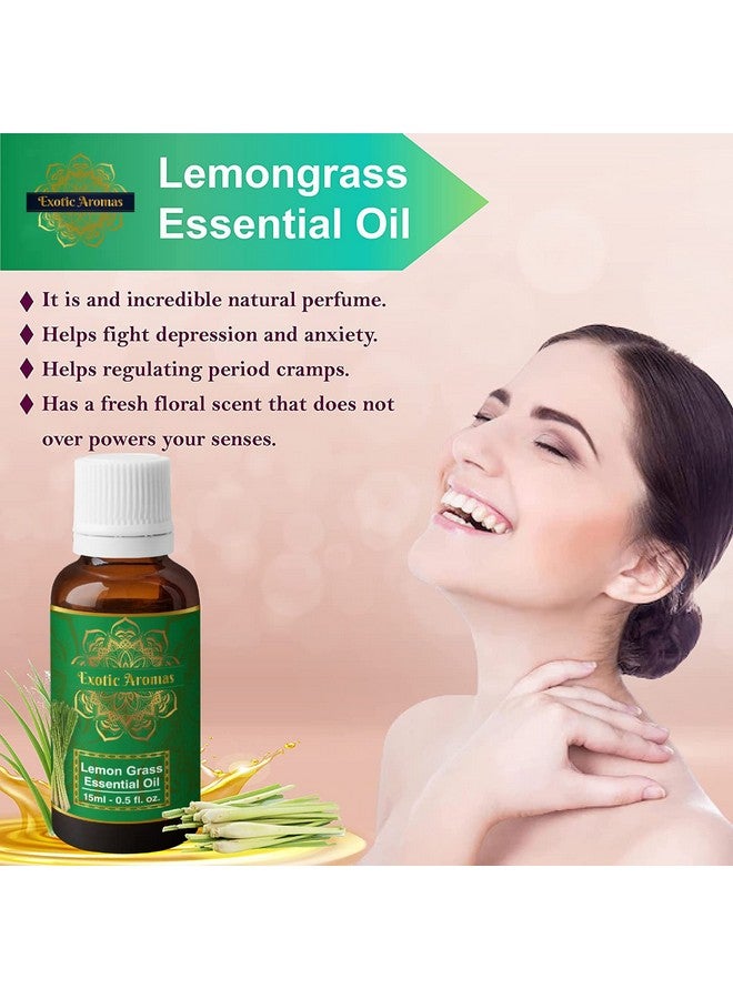 Exotic Aromas Lemon Grass Oil, Essential Oil (15Ml + 15Ml) Pack Of 2 - Image 5