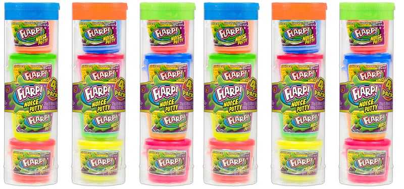 JA-RU Mini Flarp Noise Putty Fidget Toy (6 Tubes with 24 Mini Flarps) 4 Mini Putty per Pack. Stress Relief Toy  Bulk Slime Party Favors for Kids Stocking Stuffer. Plus Bouncy Ball 336-6p - Image 3