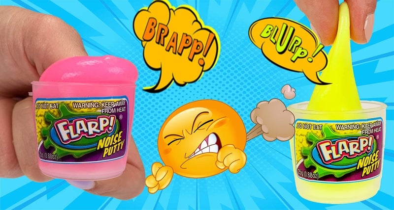 JA-RU Mini Flarp Noise Putty Fidget Toy (6 Tubes with 24 Mini Flarps) 4 Mini Putty per Pack. Stress Relief Toy  Bulk Slime Party Favors for Kids Stocking Stuffer. Plus Bouncy Ball 336-6p - Image 2