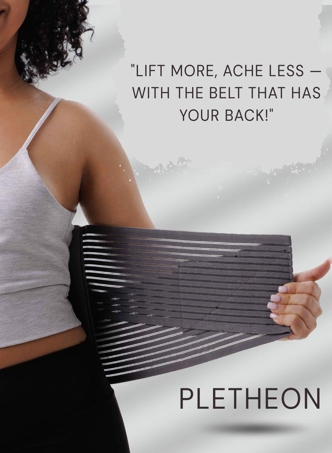 PLETHEON حزام دعم الظهر من PLETHEON لتخفيف آلام الظهر، وانزلاق الغضروف، وعرق النسا، والجنف. تصميم شبكي يسمح بالتهوية، دعامة أسفل الظهر قابلة للتعديل، حزام دعم قطني LS (رمادي، مقاس واحد). - Image 5