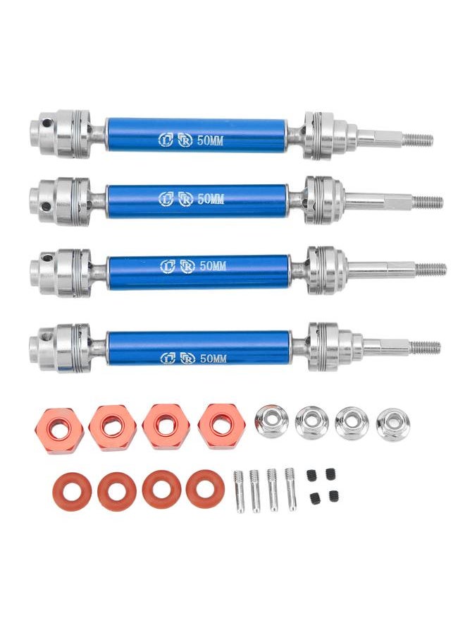 Thoraya 4 Sets RC Steel Front and Rear CVD Drive Shafts Replacement RC Upgrades Parts for TRAXXAS SLASH 1/10 RC Car Blue  - Image 1