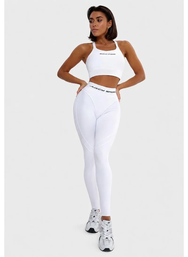 Bona Fide Extra Push-up Juicy White Extra Juicy High Waist Gym Leggings for Women for Women | Best Price UAE