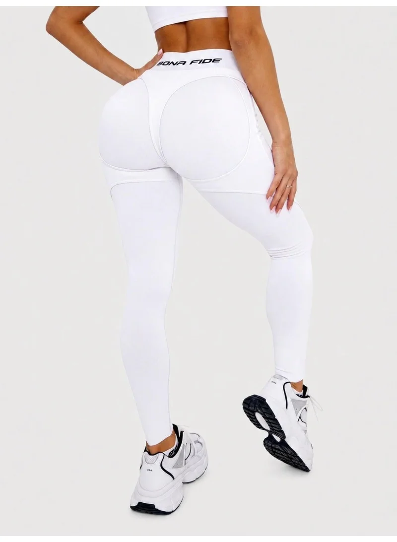 Bona Fide Extra Push-up Juicy White Extra Juicy High Waist Gym Leggings for Women for Women | Best Price UAE