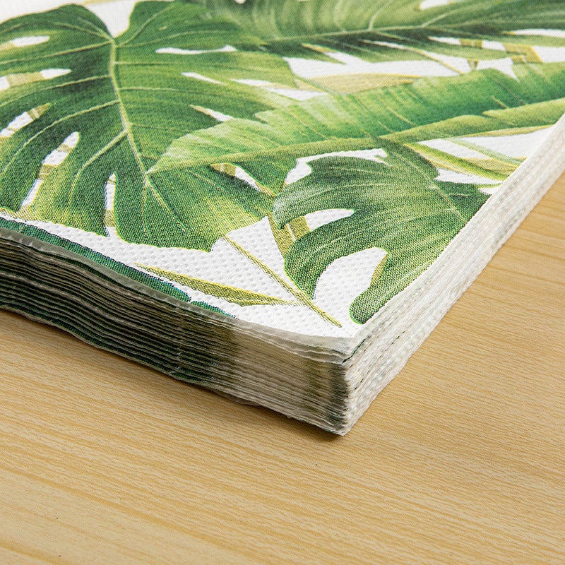 Party Printing Paper Towel Napkin Party Color Paper Flowers Restaurant Can Be Printed Logo - Image 5
