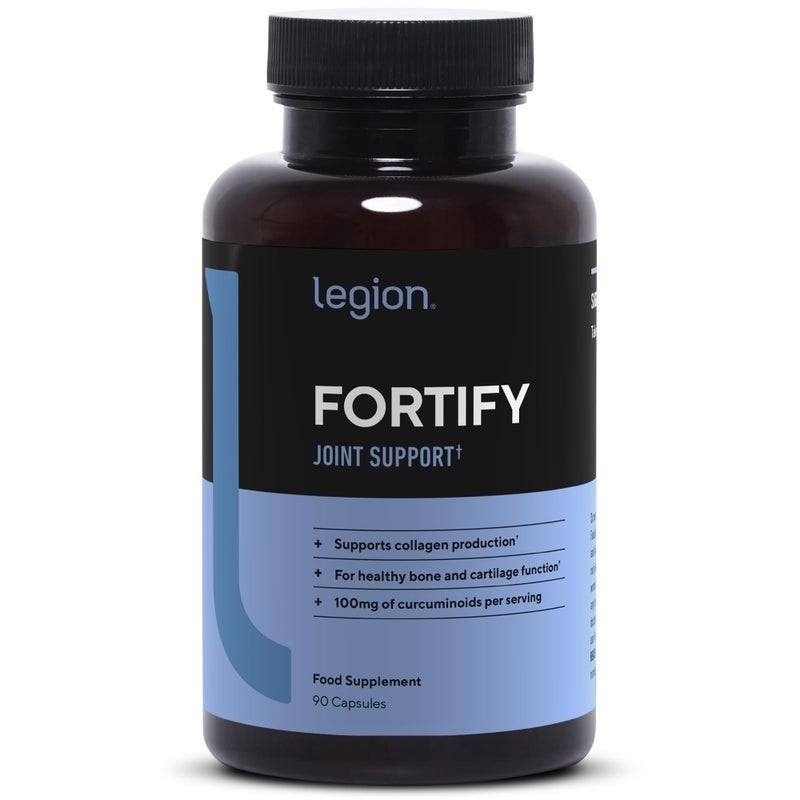 Legion Athletics Fortify Joint Support + Boosts Joint Health & Function + Reduces Joint Discomfort + 500 Milligrams Of Curcumin Natural Ingredients 100% 30 Servings Dietary Supplement 90 Vegetarian Capsules. - Image 1