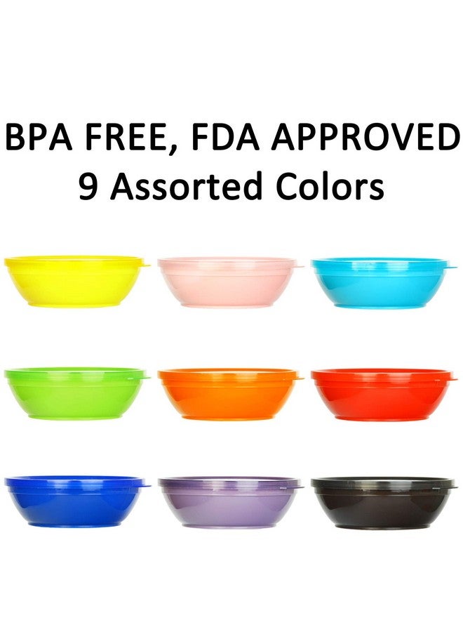 Youngever 18 Sets 8 ounce Kids Bowls with Lids (18 Bowls + 18 Lids), Small Food Storage Containers, Toddler Bowls with Lids, Set of 18 in 9 Assorted Colors - Image 3