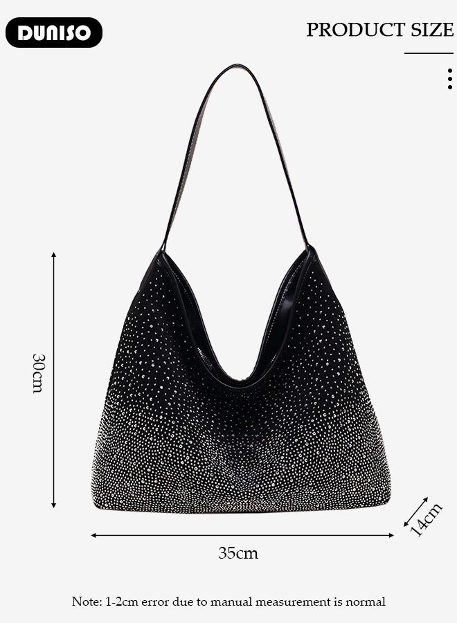 DUNISO Women's Shoulder Tote Bag Handbag For Women Large Capacity Bucket Crossbody Bag Fashionable Travel Messenger Bag Shoulder Bag For Ladies Girls College Students - Image 4