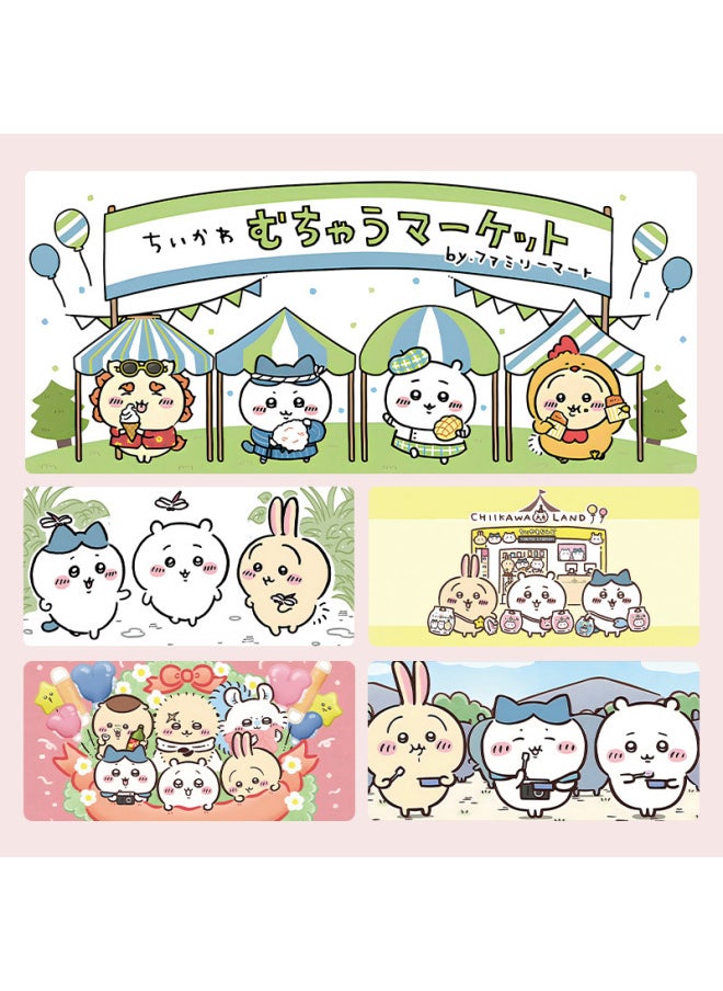 Generic - Usaki Mouse Pad Oversized Girls Cute Cartoon Jiyka Wow Chiikawa Computer Desktop Keyboard Pad-Color:800*300*2mm-Pattern:Gee 24 - Image 1