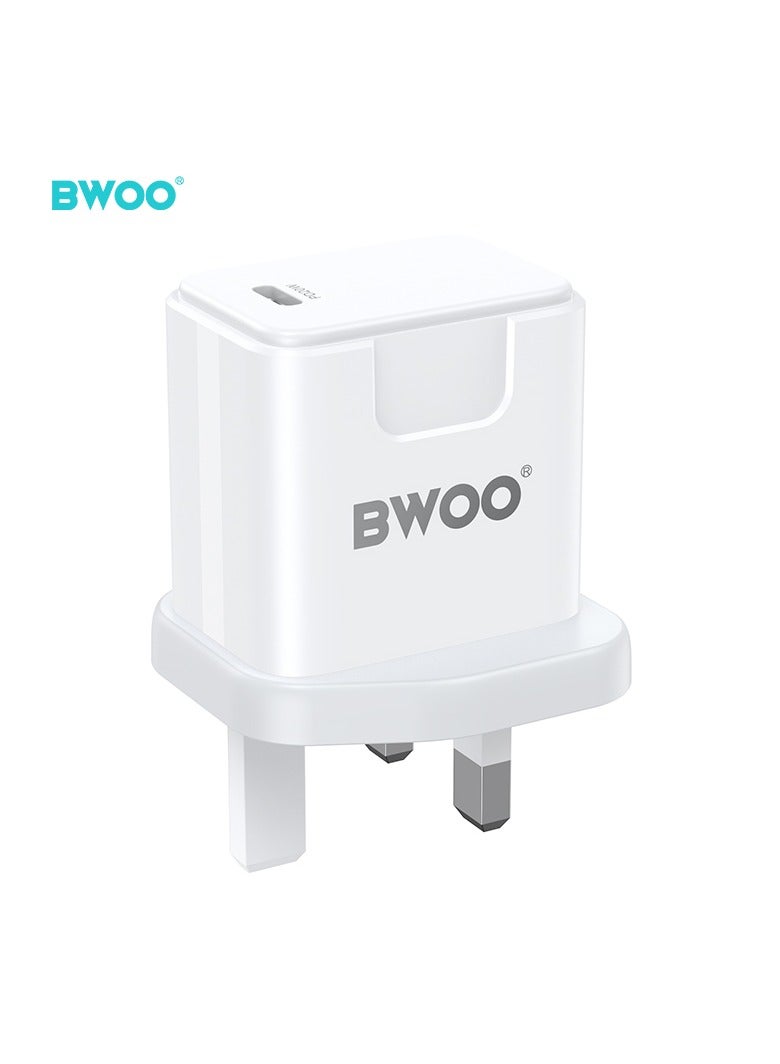BWOO Pd 20W Fast Charging Uk Wall Charger - Image 1