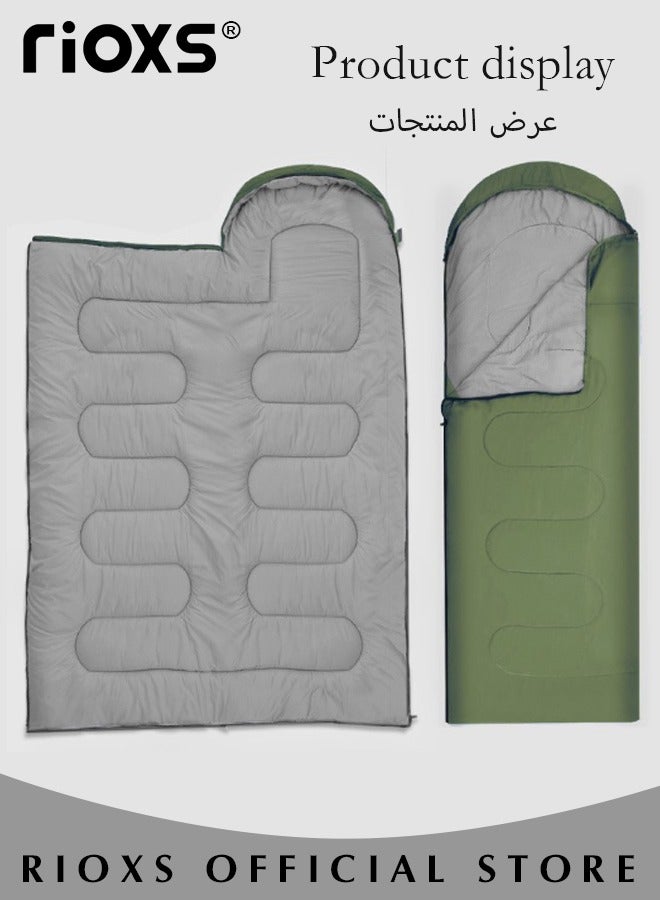 Outdoor Camping Envelope Sleeping Bag Thickened Camping Sleeping Bag for Backpacking Hiking Nature Hiking Camping Mountaineering