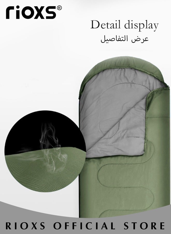 RIOXS Outdoor Camping Envelope Sleeping Bag Thickened Camping Sleeping Bag for Backpacking Hiking Nature Hiking Camping Mountaineering  - Image 2