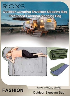 RIOXS Outdoor Camping Envelope Sleeping Bag Thickened Camping Sleeping Bag for Backpacking Hiking Nature Hiking Camping Mountaineering  - Image 1