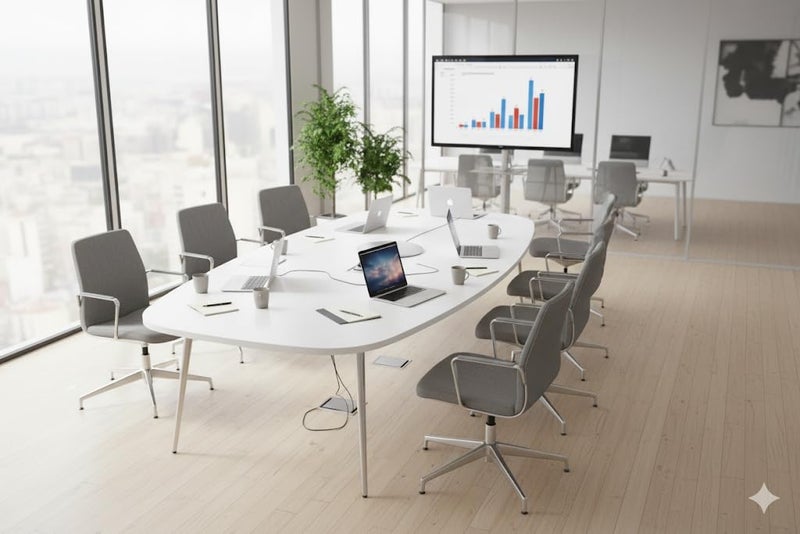 Neo Front 2M Conference Table - 6-Seater Office Meeting Table - Image 1