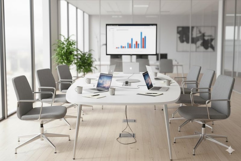 Neo Front 2M Conference Table - 6-Seater Office Meeting Table - Image 2